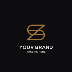 minimalist abstract letter s logo template design editable	

