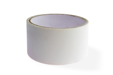 Gray paper tape isolated on white
