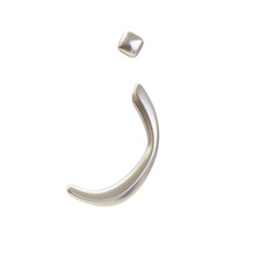 3d render of Arabic alphabet letter 