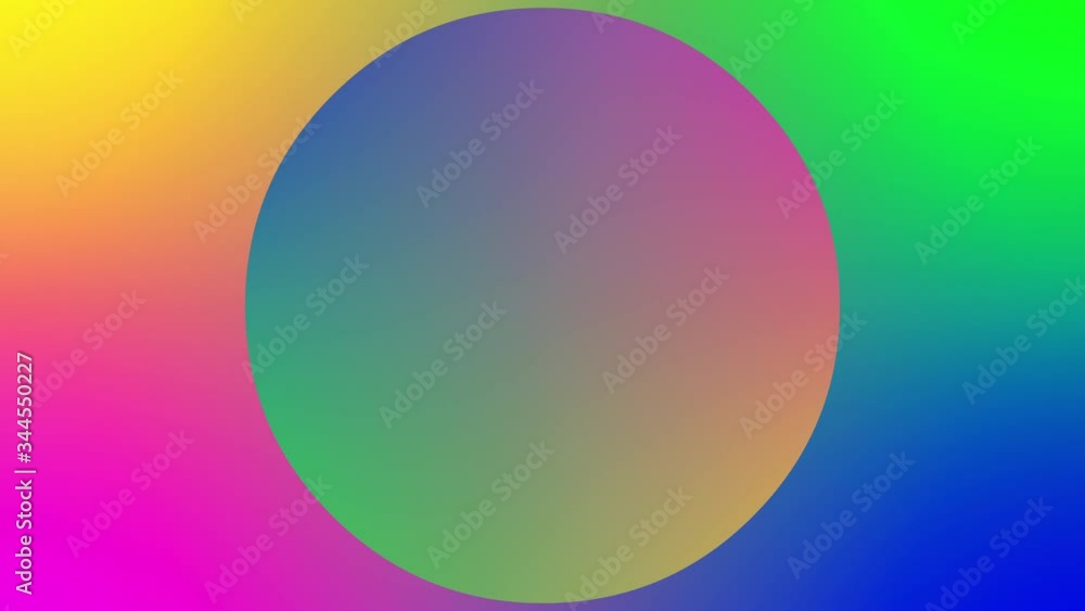 Aufkleber spectrum color gradient circle moving trendy sphere loop background