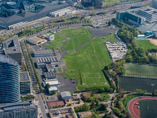 vue aérienne de l'héliport d'Issy-les-Moulineaux à Paris