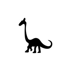 dinosaur icon illustration in black vector design