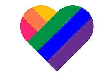 Heart with LGBT colors