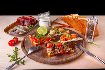 restaurant dish on a plate and ingredients that it includes