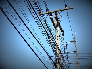 High voltage tower (electricity post)