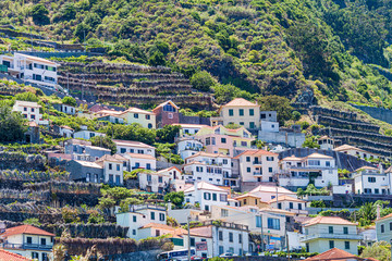Fototapeta na wymiar panoramic view of a city at Madeira - Portugal 