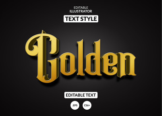 Golden luxury text effect, Editable text effect