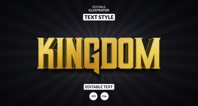 Kingdom Royal Text Effect, Editable Text Effect