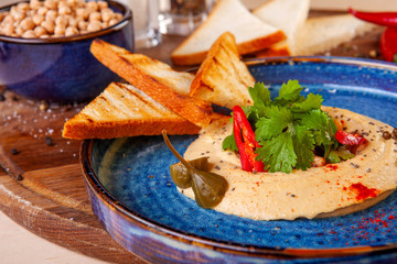 restaurant dish on a plate and ingredients that it includes