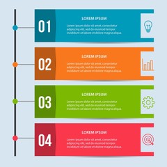 Presentation business infographic template with 4 options