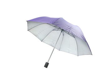 purple umbrella isolated on white background
