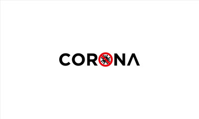 corona virus logo design