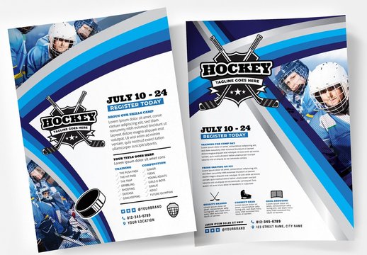 College Hockey Poster Layouts