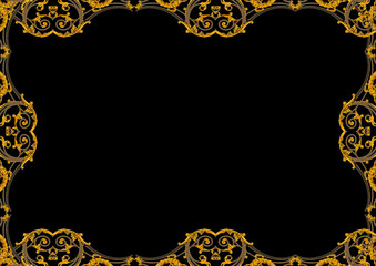 Black Frame With Decorated Borders