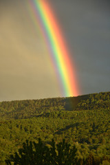 Obraz premium Regenbogen über der Schwäbischen Alb