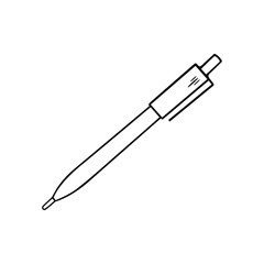 Single element of pen in doodle work at home set. Hand drawn illustration for cards, posters, stickers and professional design.