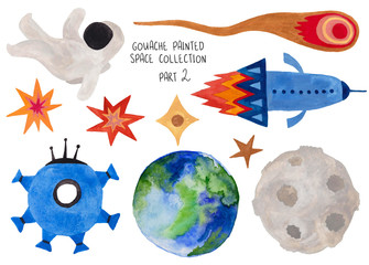 Cosmic Set Of Funny Space Ships and Objects