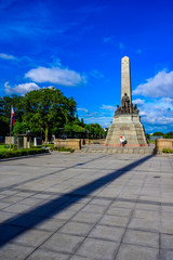 Monument in memory of Jose Rizal in Rizal park in Metro Manila, Philippines
