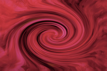 Red and black swirl abstract horizontal photograph, this is a photograph of rhododendron that has been turned into a swirl abstract in Photoshop