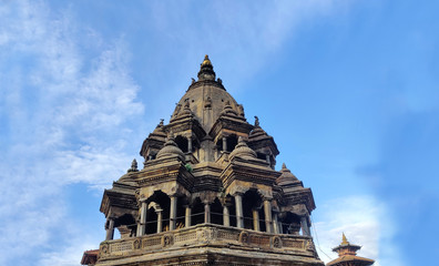 Krishna Temple or Krishna Mandir In Nepal, Patan Durbar Square, An Ancient Temple made from carved...