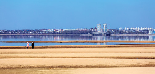 View of Novosibirsk and the Novosibirsk reservoir, Western Siberia