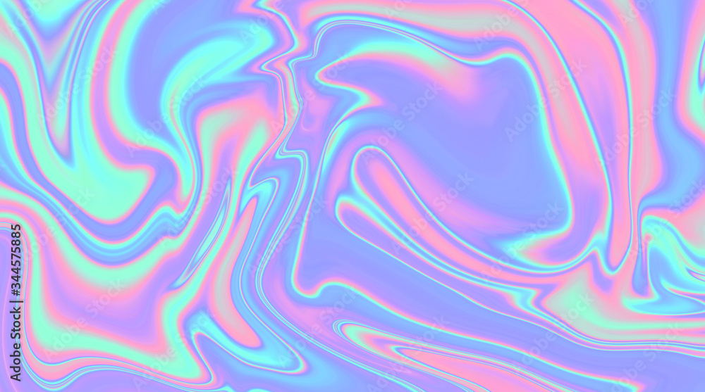 Aufkleber trendy texture with polarization effect and colorful neon holographic stains. abstract background in