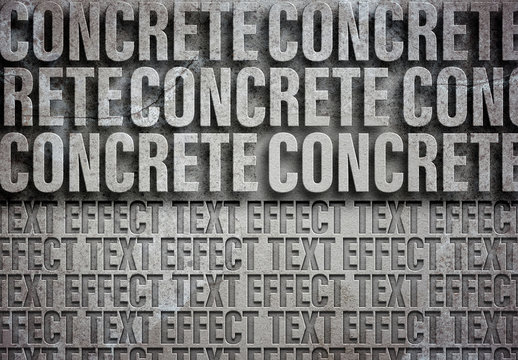 Concrete Text Effect Mockup