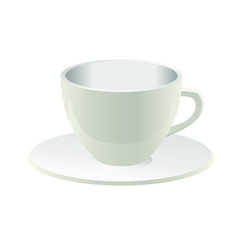 
White porcelain empty cup