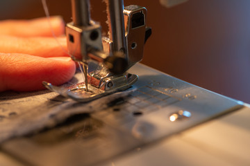 Fototapeta na wymiar close up of sewing machine