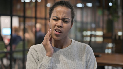African Woman having Toothache, Tooth Infection