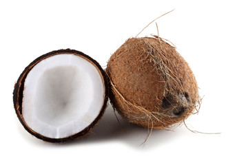 Coconut with a half