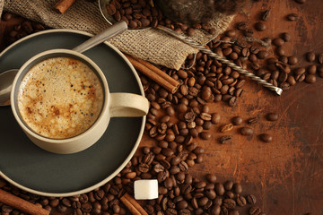 Coffee still life in retro style