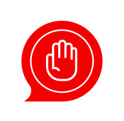 stop hand icon