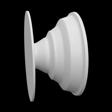 Blank Smarthone Cellphone Pop Socket Holder. 3d render illustration on black background.