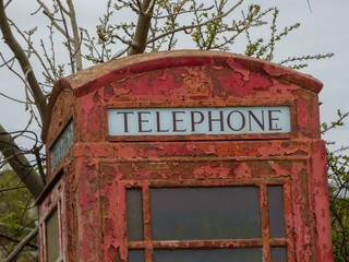 Obraz premium disused british telephone box