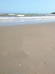 Sand and copy space on the beach