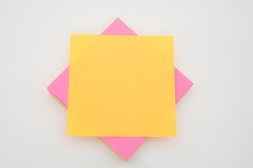 Multicolor notepad on white background.