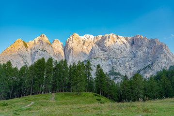 Panorama of the Alps of Slovenia