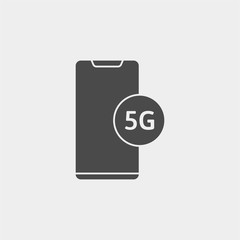 5G mobile internet vector icon sign symbol