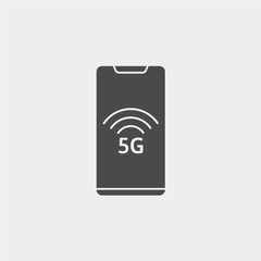 5G network signal vector icon sign symbol