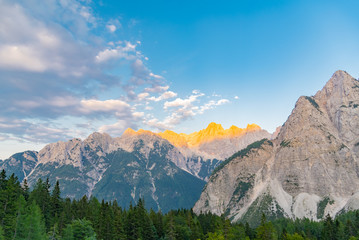 Panorama of the Alps of Slovenia