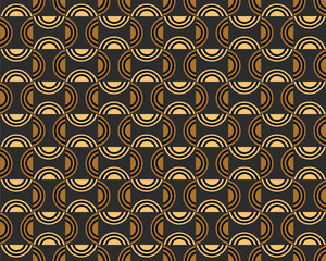 Seamless pattern with golden ornament