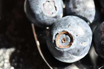 blueberries in a spoon
