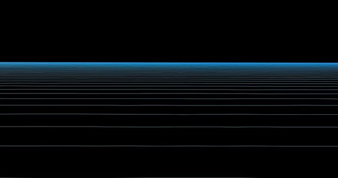 Colour abstract modern geometric background with moving digital lines on black background. Loopable futuristic animation. Creative graphic texture for business animation. Music sound effect.