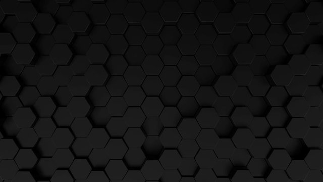Abstract Black Honeycomb Background Loop.