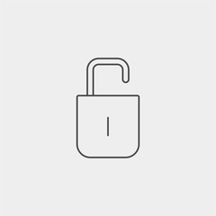 Padlock vector icon sign symbol