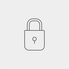 Padlock vector icon sign symbol