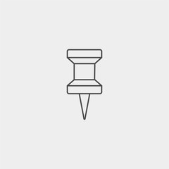 Push pin vector icon sign symbol