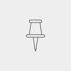 Push pin vector icon sign symbol