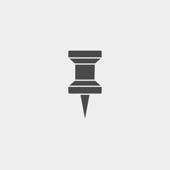 Push pin vector icon sign symbol